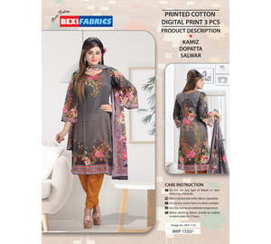 Bexi Printed Cotton Digital Print 3 PCS BF-1133
