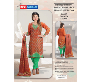 Bexi Printed Cotton Digital Print 3 PCS BF-1135