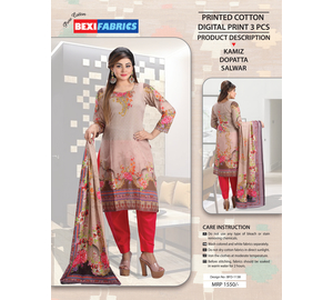Bexi Printed Cotton Digital Print 3 PCS BF-1138