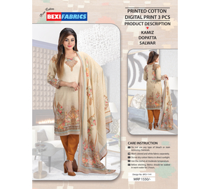 Bexi Printed Cotton Digital Print 3 PCS BF-1141