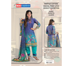 Bexi Printed Cotton Digital Print 3 PCS BF-1149