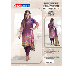 Bexi Printed Cotton Digital Print 3 PCS BF-1151