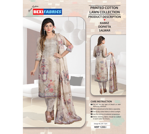 Bexi Printed Cotton Lawn Collection BF-116/4