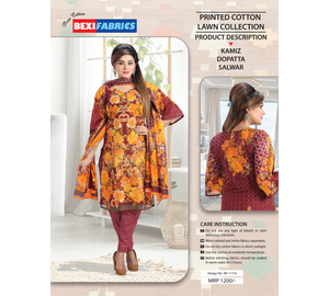 Bexi Printed Cotton Lawn Collection BF-117/4