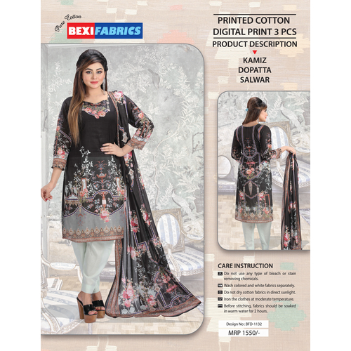 Bexi Printed Cotton Digital Print 3 PCS BF-1132