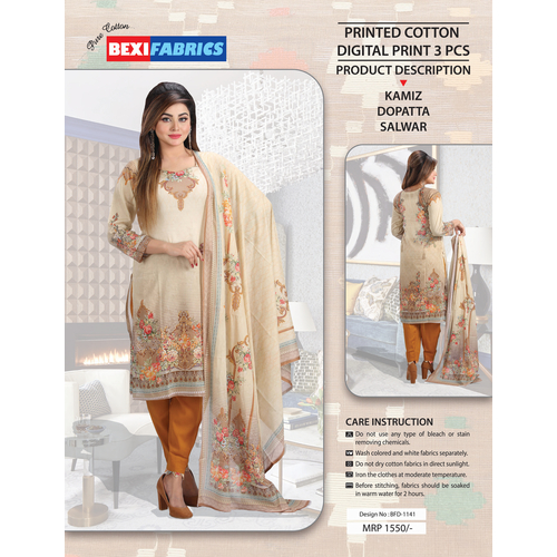 Bexi Printed Cotton Digital Print 3 PCS BF-1141