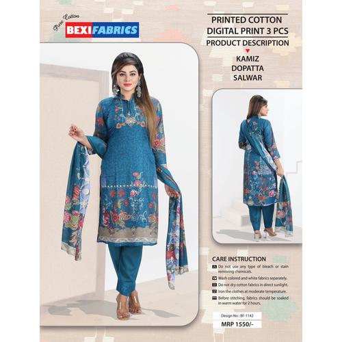 Bexi Printed Cotton Digital Print 3 PCS BF-1142