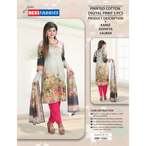 Bexi Printed Cotton Digital Print 3 PCS BF-1143