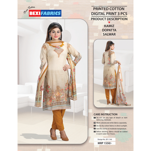 Bexi Printed Cotton Digital Print 3 PCS BF-1146