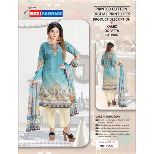 Bexi Printed Cotton Digital Print 3 PCS BFD-1153