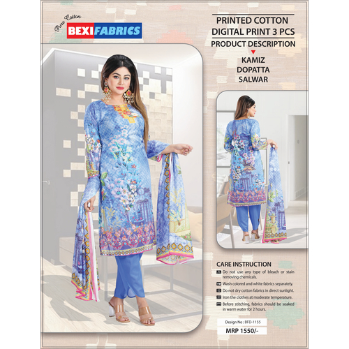 Bexi Printed Cotton Digital Print 3 PCS BF-1155