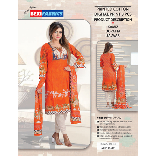 Bexi Printed Cotton Digital Print 3 PCS BFD-1140